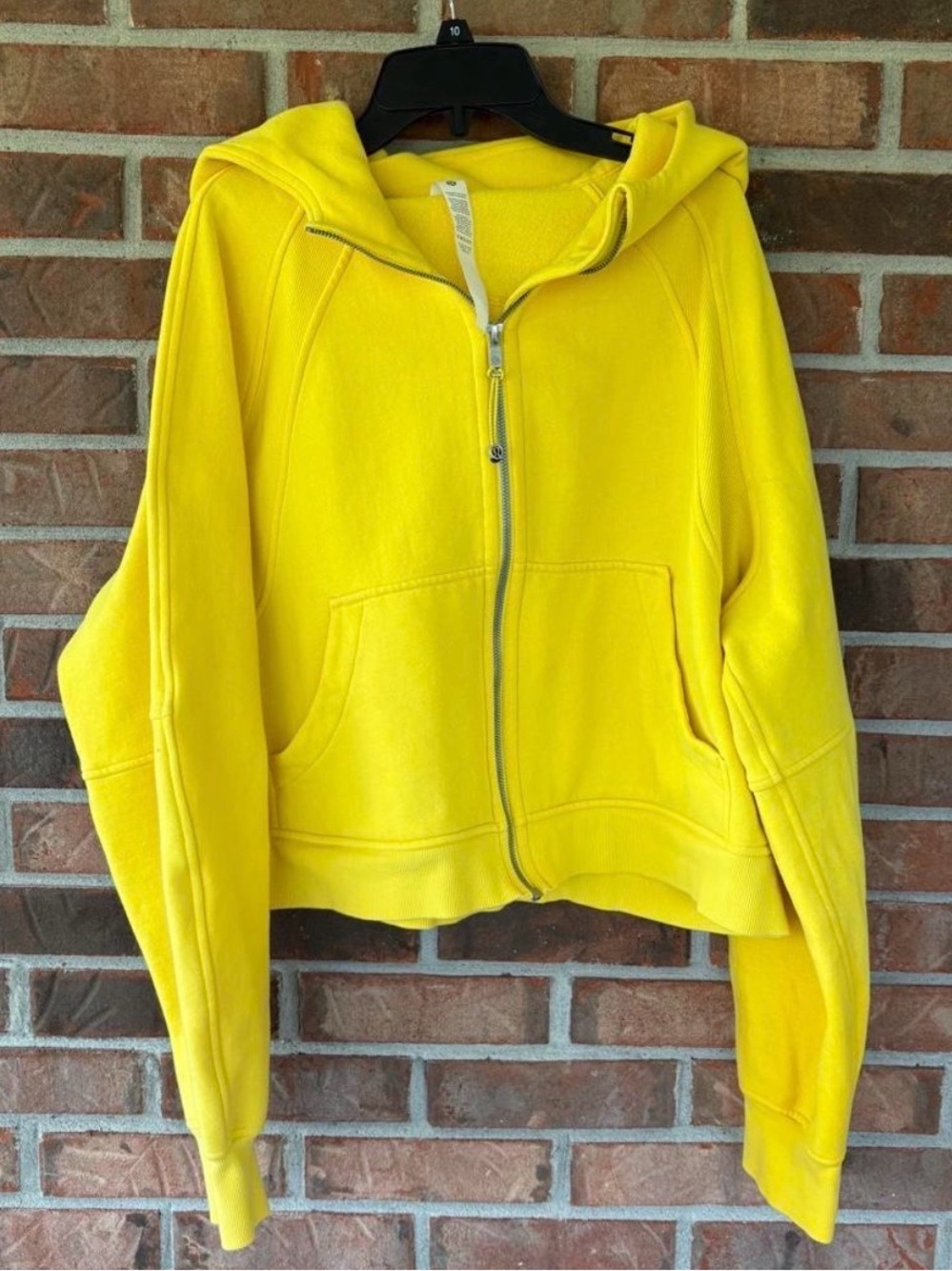 Lululemon Yellow Zip-Up scuba Hooded Jacket
